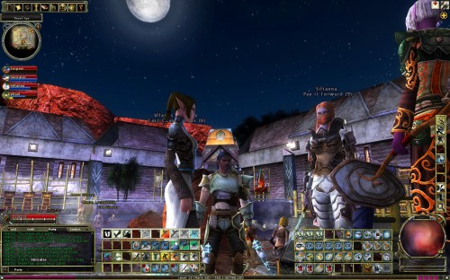 Time for a little R & R - Jasparr Krait of Luskan in Ataraxia's Haven with Vilael, one of Holz's alts