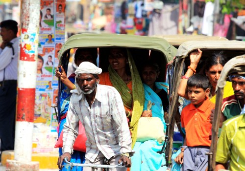 Rickshaw traffic, Varanasi