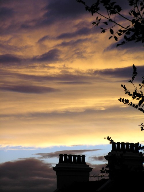 Sunset chimneys