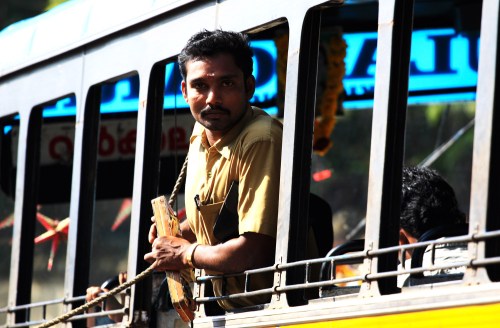 Bus conductor Varkala town
