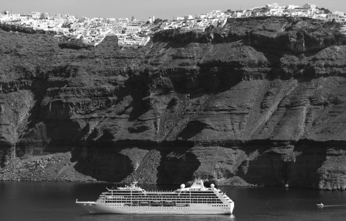 Fira, Santorini, B & W