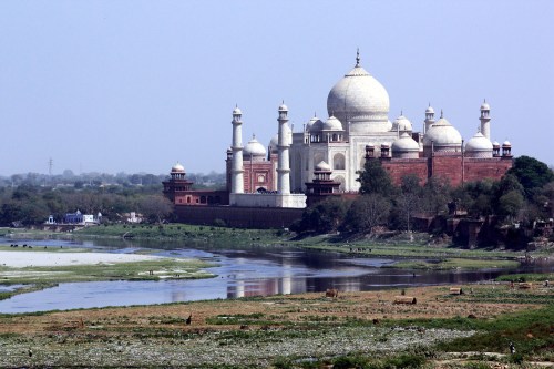 Taj Mahal on the River Yamuna, March 20, 2010
