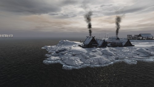 Beautiful coastal longhouses