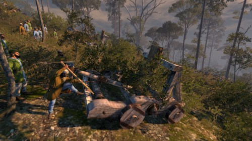 Artillery hidden in the forest. Fire at will!