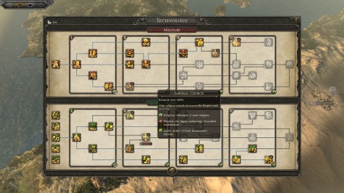 Don't research religion! You won't be able to build aqueducts or amphitheatres...